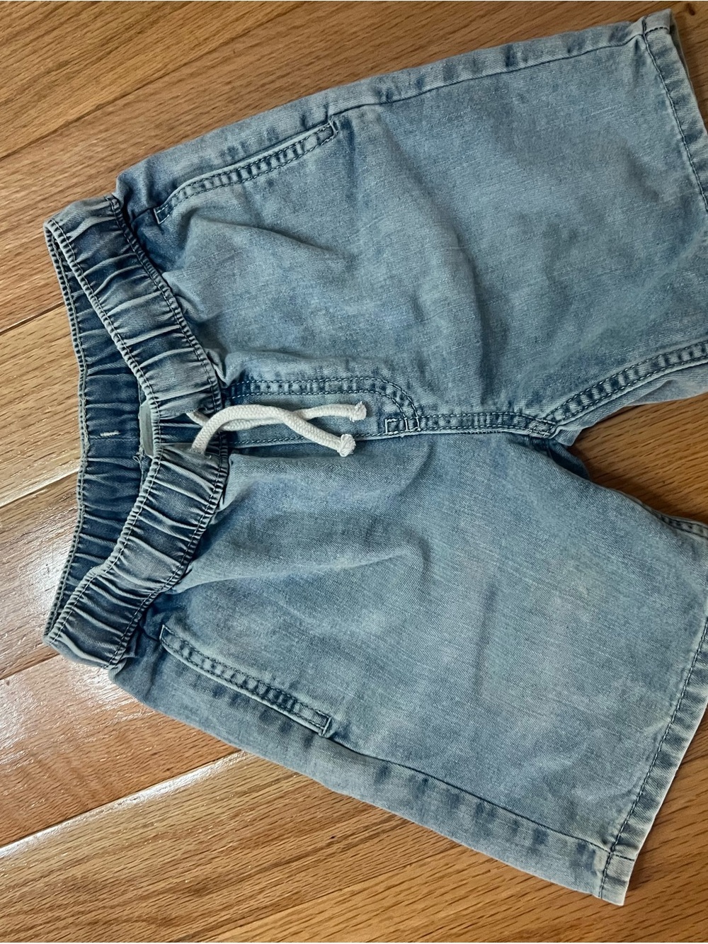 H&M Light Blue Denim Drawstring Kids Shorts